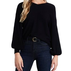 1.State Long Sleeve V-Neck Statement Sweater